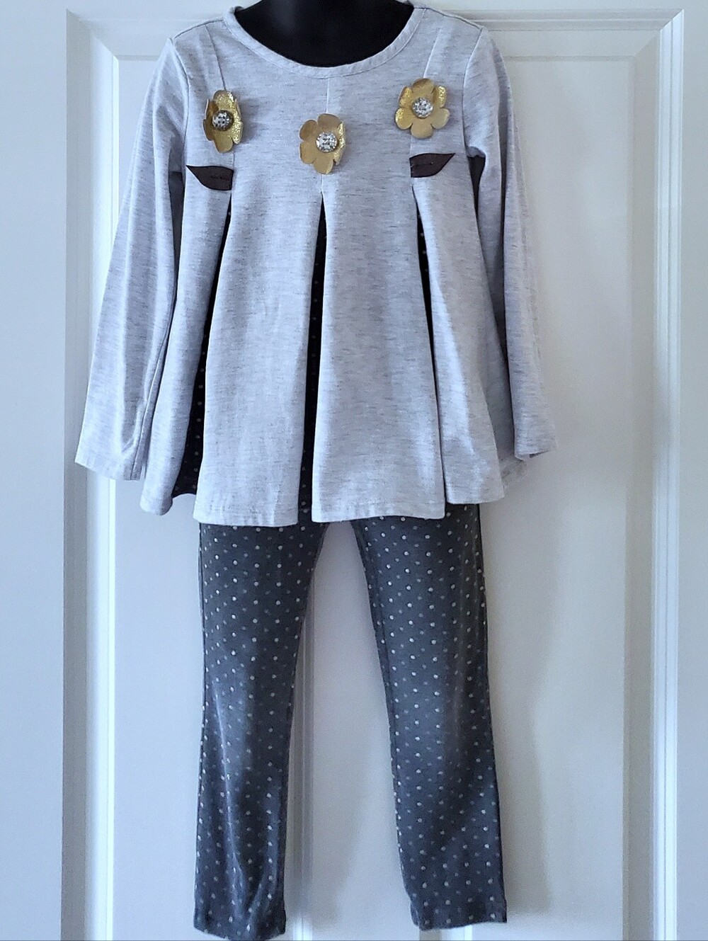 Kids Headquarters Girl's 2 Piece Tunic And Leggings Outfit